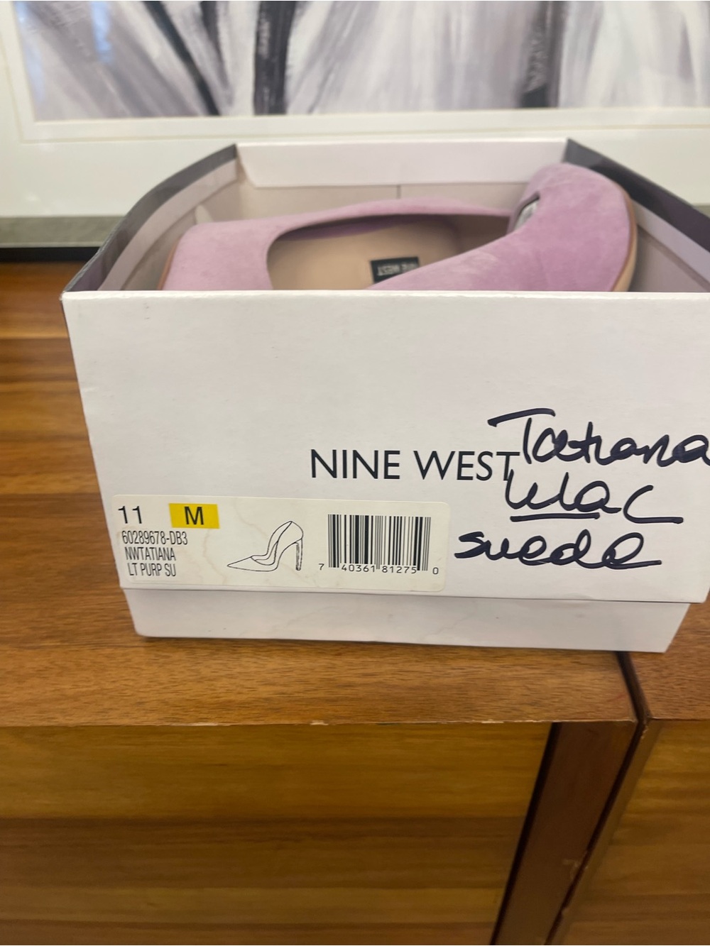 Nine West Dusty Lilac Suede Pointed-Toe Stiletto Heels - Picture 4 of 4